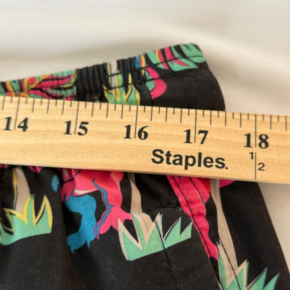 No Boundaries Mens Swim Trunks Pink Dinosaur Tropical Palm Print Black Medium - Picture 4 of 8